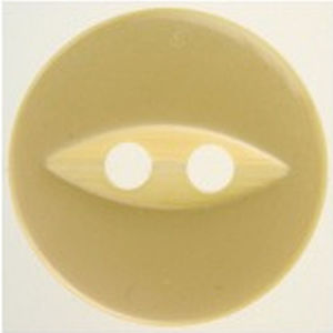 Hemline / Vizzy Buttons Fish Eye 2 Hole 14mm, Pack of 8, YELLOW