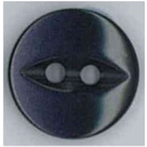 Hemline / Vizzy Buttons Fish Eye 2 Hole 19mm, Pack of 4, SLATE BLUE
