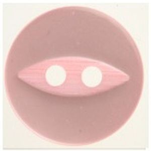 Hemline / Vizzy Buttons Fish Eye 2 Hole 19mm, Pack of 4, PINK
