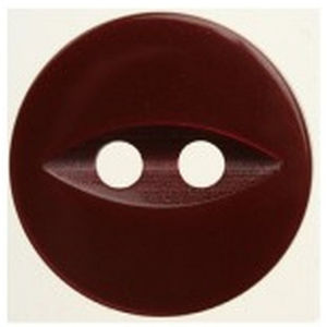 Hemline / Vizzy Buttons Fish Eye 2 Hole 19mm, Pack of 4, WINE