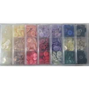 Hemline Mega Button Pack, 300g Net, 9, 10, 11, & 14mm Assorted Colours