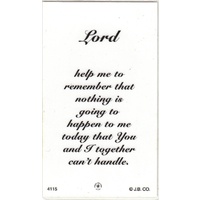 Morning Prayer Laminated Prayer Card, 65mm X 110mm, Holy Card