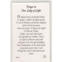 Our Lady Of Lourdes, Laminated Prayer Card, 110 x 70mm, Holy Card