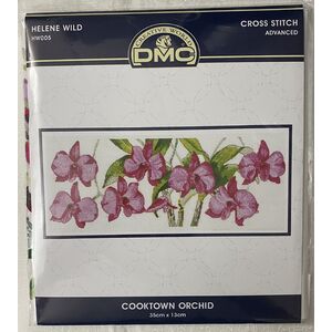 DMC Cooktown Orchid Cross Stitch Kit 35 x 13cm 16ct Aida, Helene Wild HW005