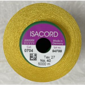 ISACORD 40 #0704 GOLD, 5000m Universal Machine Embroidery Thread