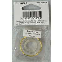 Beads Neez Beading Wire, 34 Gauge (0.19mm) x 21.9m GOLD
