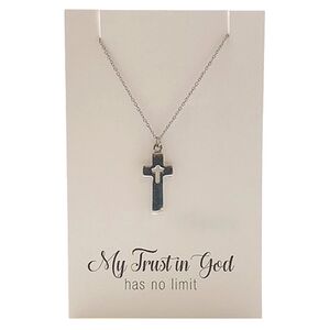 Heartfelt Jewellery, My Trust In God, Pewter Charm On Stainless Steel Chain