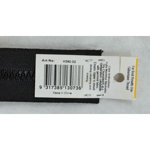 Vizzy Chunky Open End Zip 80cm, Colour 02 BLACK