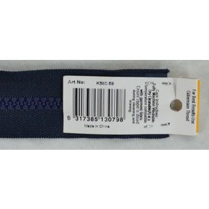 Vizzy Chunky Open End Zip 80cm, Colour 59 FRENCH NAVY