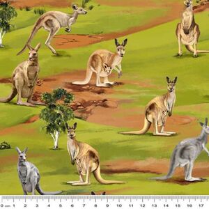Australia, Wildlife Valley Allover, 110cm Wide Cotton Fabric 8107/05