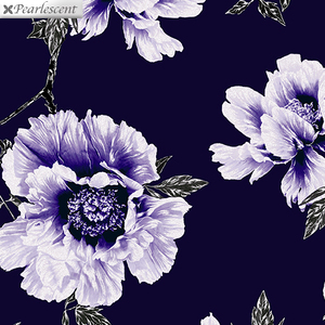 Violet Twilight, Floral Navy / Purple, 112cm Wide Cotton Fabric 9105/1866