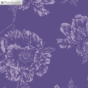 Violet Twilight, Pearl Shadow Flowers Purple 112cm Wide Cotton Fabric 9105/2266