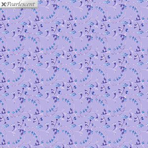 Violet Twilight, Pearly Scrolling Buds Lilac 112cm Wide Cotton Fabric 9105/2360