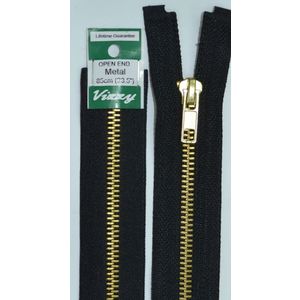 Vizzy Metal Open End Zip 85cm Colour 02 BLACK