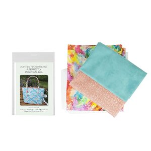Aunties Two Perfectly Practical Bag Pattern, Fabric and Stabilizer Kit AT626
