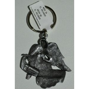 Never Drive Faster Than Your Gaurdian Angel Can Fly KeyRing, Pewterl, Beautiful