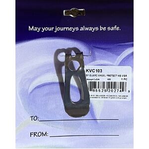 Guardian Angel Pewter Visor Clip, 37mm x 60mm. KVC103