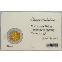 CONGRATULATIONS, Inspirational Card & Heart Charm, 54mm x 85mm, Inspirational Gift