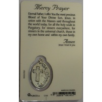 DEVINE MERCY, Window Prayer Card & Charm, 54mm x 85mm, Inspirational, MERCY PRAYER