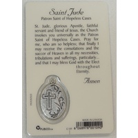 SAINT JUDE, Window Prayer Card & Charm, 54mm x 85mm, Inspirational