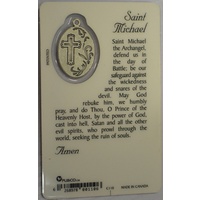ST MICHAEL, Window Prayer Card & Charm, 54mm x 85mm, Inspirational