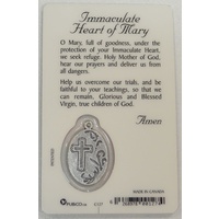 IMMACULATE HEART OF MARY, Window Prayer Card & Charm, 54x85mm, Inspirational Card