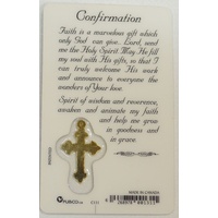 CONFIRMATION, Window Prayer Card & Charm, 54mm x 85mm, Inspirational Card