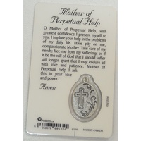MOTHER OF PERPETUAL HELP, Window Prayer Card & Charm 54x85mm, Inspirational Card