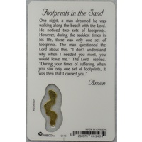FOOTPRINTS, Inspirational Card & Charm, 54 x 85mm, Window Card