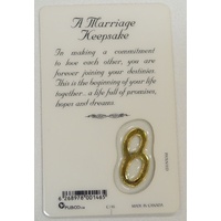A MARRIAGE KEEPSAKE, Inspirational Card and Charm, 54mm x 85mm, Made in Canada.