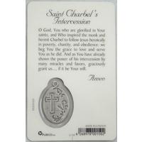 SAINT CHARBEL'S INTERCESSION, Window Prayer Card & Charm, 54 x 85mm, Inspirational Card