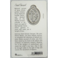 SAINT GERARD, Window Prayer Card & Charm, 54 x 85mm, Inspirational Card