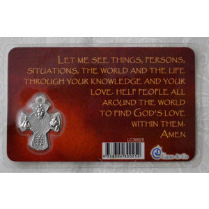 Confirmation Laminated Card and Cross, Come Holy Spirit, Inspirational Card