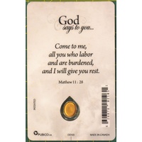 I'M TIRED, Inspirational Card & Droplet Charm, 54mm x 85mm Laminated
