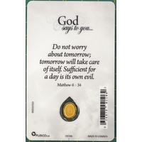 I'VE LOST THE TRUST, Inspirational Card & Droplet Charm, 54mm x 85mm Laminated