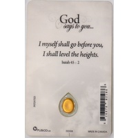 I DON'T KNOW HOW TO CONTINUE, Inspirational Card & Droplet Charm, 54mm x 85mm Laminated