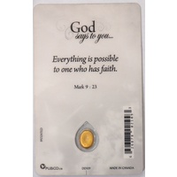 I DOUBT, Inspirational Card & Droplet Charm, 54mm x 85mm Laminated