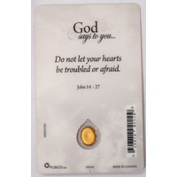 I NEED PEACE, Inspirational Card & Droplet Charm, 54mm x 85mm Laminated