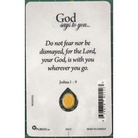 I'M AFRAID, Inspirational Card & Droplet Charm, 54mm x 85mm Laminated