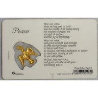 PEACE, Inspirational Card & Charm, 54mm x 85mm, Inspirational Gift