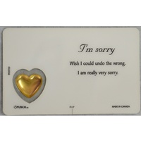 I'M SORRY, Inspirational Card & Charm, 54mm x 85mm, Inspirational Gift