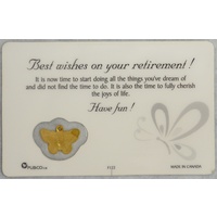 RETIREMENT, Inspirational Card & Charm, 54mm x 85mm, Inspirational Gift