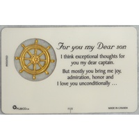 FOR YOU, SON, Inspirational Card & Charm, 54mm x 85mm, Inspirational Gift
