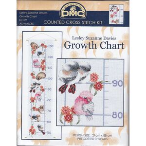 Australian Growth Chart Counted Cross Stitch Kit LD109 21x88cm 