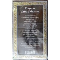 Pewter Saint Sebastian Medal Pendant 17 x 24mm Oval, Stainless Steel Chain & Biography