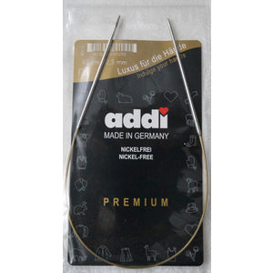 Addi Circular Knitting Needle 40cm x 2.50mm White Brass Tips, Gold Cords
