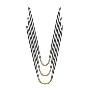 AddiCrasyTrio 21cm x 4.00mm Flexible Double Ended Knitting Needles 3 Piece Set, Addi Crazy Trio