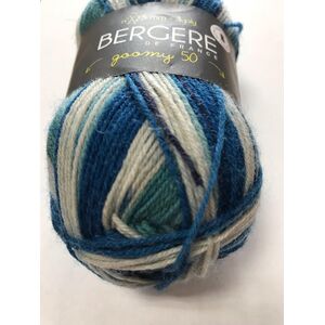 Bergere Goomy 50 Yarn, 75% Wool 25% Polyamide, 50g Ball, Imprim Marin