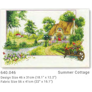 SUMMER COTTAGE MC640.046, No Count Cross Stitch Kit, 46 x 31cm