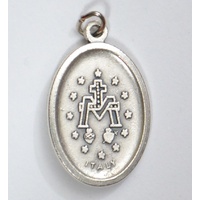 MIRACULOUS Medal Pendant, SILVER TONE, 22mm X 15mm, MADE IN ITALY